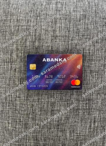 Slovenia Abanka d.d bank mastercard photolook front